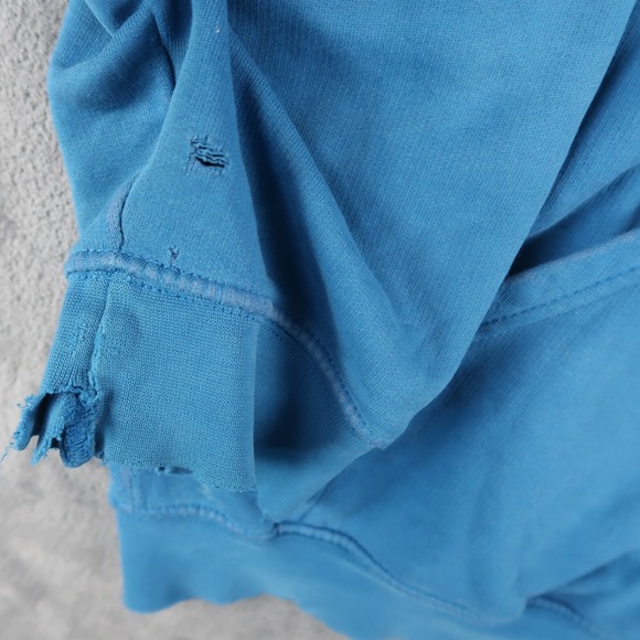 Vintage Y2K Nike Gray Tag Blue Hoodie Size L Large Mini Swoosh Thrashed - Picture 10 of 16